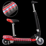 vidaXL Trottinette pour enfants avec selle et LED 120 W rouge