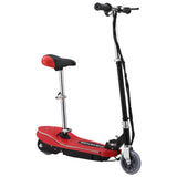 vidaXL Trottinette pour enfants avec selle et LED 120 W rouge