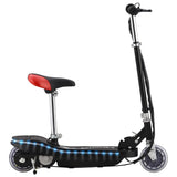 Trottinette pour enfants avec selle et LED 120 W noir