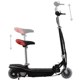 Trottinette pour enfants avec selle et LED 120 W noir