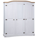 Wardrobe with 3 doors Corona range Mexican pine White