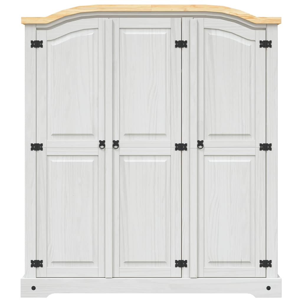 Wardrobe with 3 doors Corona range Mexican pine White