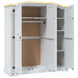 Wardrobe with 3 doors Corona range Mexican pine White