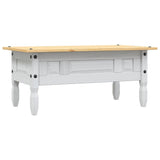 Table basse Pin mexicain Gamme Corona Blanc 100x55x45 cm