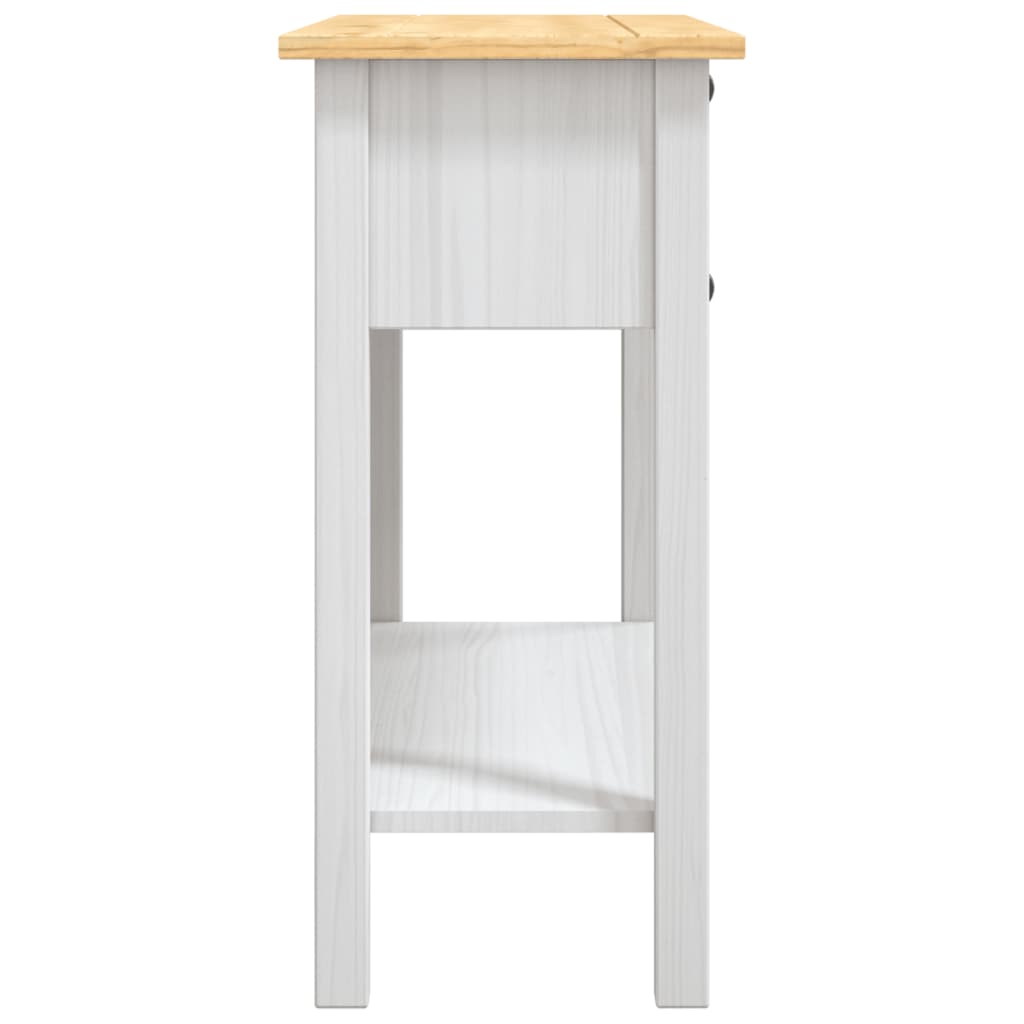 Table console Gamme Corona Pin mexicain Blanc 90x34,5x73 cm