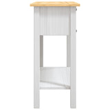 Table console Gamme Corona Pin mexicain Blanc 90x34,5x73 cm