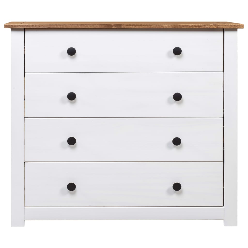 Side cabinet White 80x40x73 cm Pine Panama Assortment