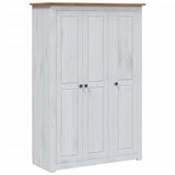 Garde-robe 3 portes Blanc 118x50x171,5cm Pin Assortiment Panama