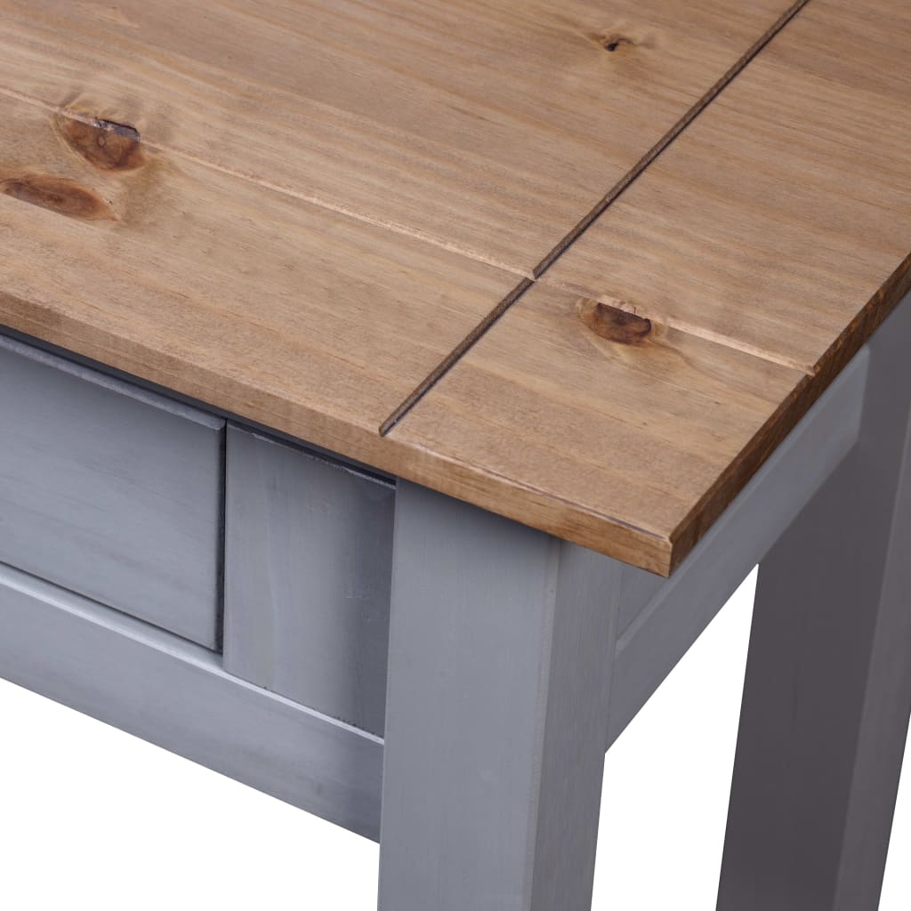 Table console Gris 110x40x72 cm Pin solide Gamme Panama