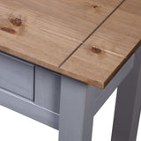 Table console Gris 110x40x72 cm Pin solide Gamme Panama