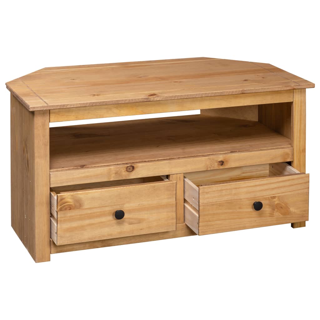 Corner TV cabinet 93x49x49 cm Solid pine Panama assortment