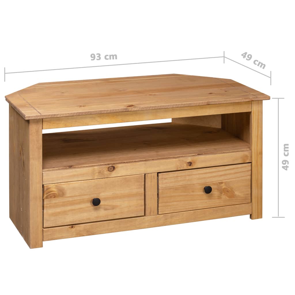 Corner TV cabinet 93x49x49 cm Solid pine Panama assortment