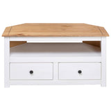 White corner TV cabinet 93x49x49 cm Pine Panama assortment