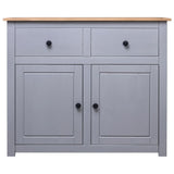 Grey Sideboard 93x40x80 cm Solid Pine Panama Assortment