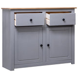 Grey Sideboard 93x40x80 cm Solid Pine Panama Assortment