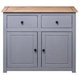 Grey Sideboard 93x40x80 cm Solid Pine Panama Assortment