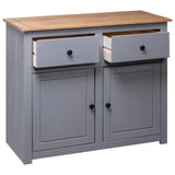 Grey Sideboard 93x40x80 cm Solid Pine Panama Assortment