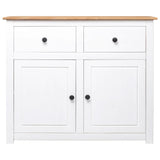 Buffet Blanc 93x40x80 cm Pin Gamme Panama