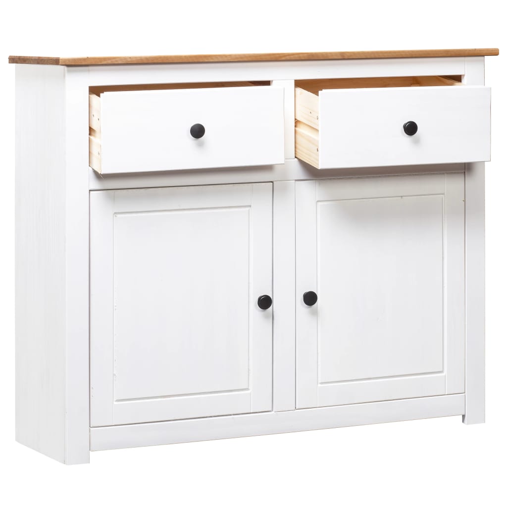 Buffet Blanc 93x40x80 cm Pin Gamme Panama