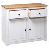 Buffet Blanc 93x40x80 cm Pin Gamme Panama