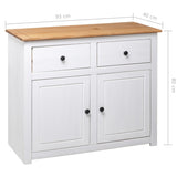 Buffet Blanc 93x40x80 cm Pin Gamme Panama