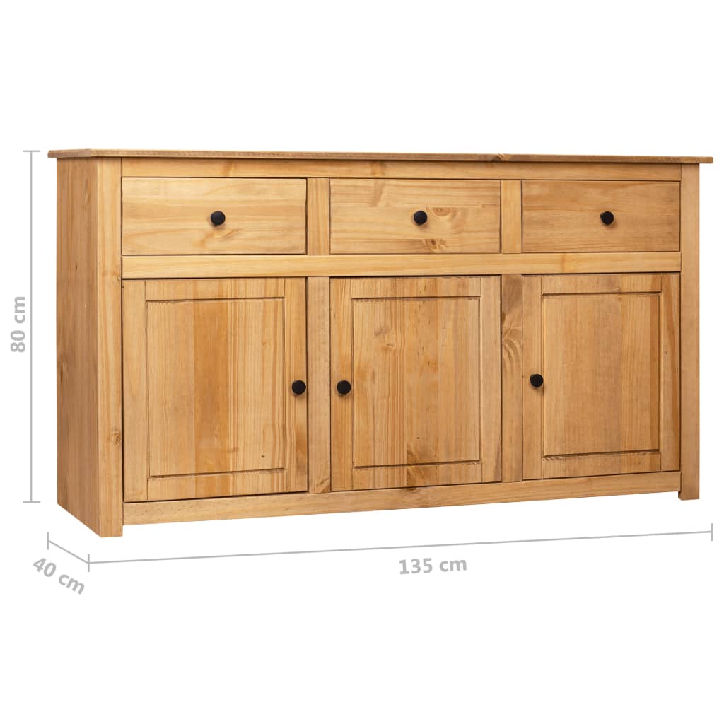 Buffet 135x40x80 cm Solid pine Panama assortment