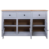 Buffet Gris 135x40x80 cm Pin solide Assortiment Panama