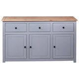 Buffet Gris 135x40x80 cm Pin solide Assortiment Panama