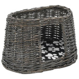 Jeu de panier pour chats 3 pcs avec coussins Gris 47x34x60 cm