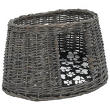 Jeu de panier pour chats 3 pcs avec coussins Gris 47x34x60 cm