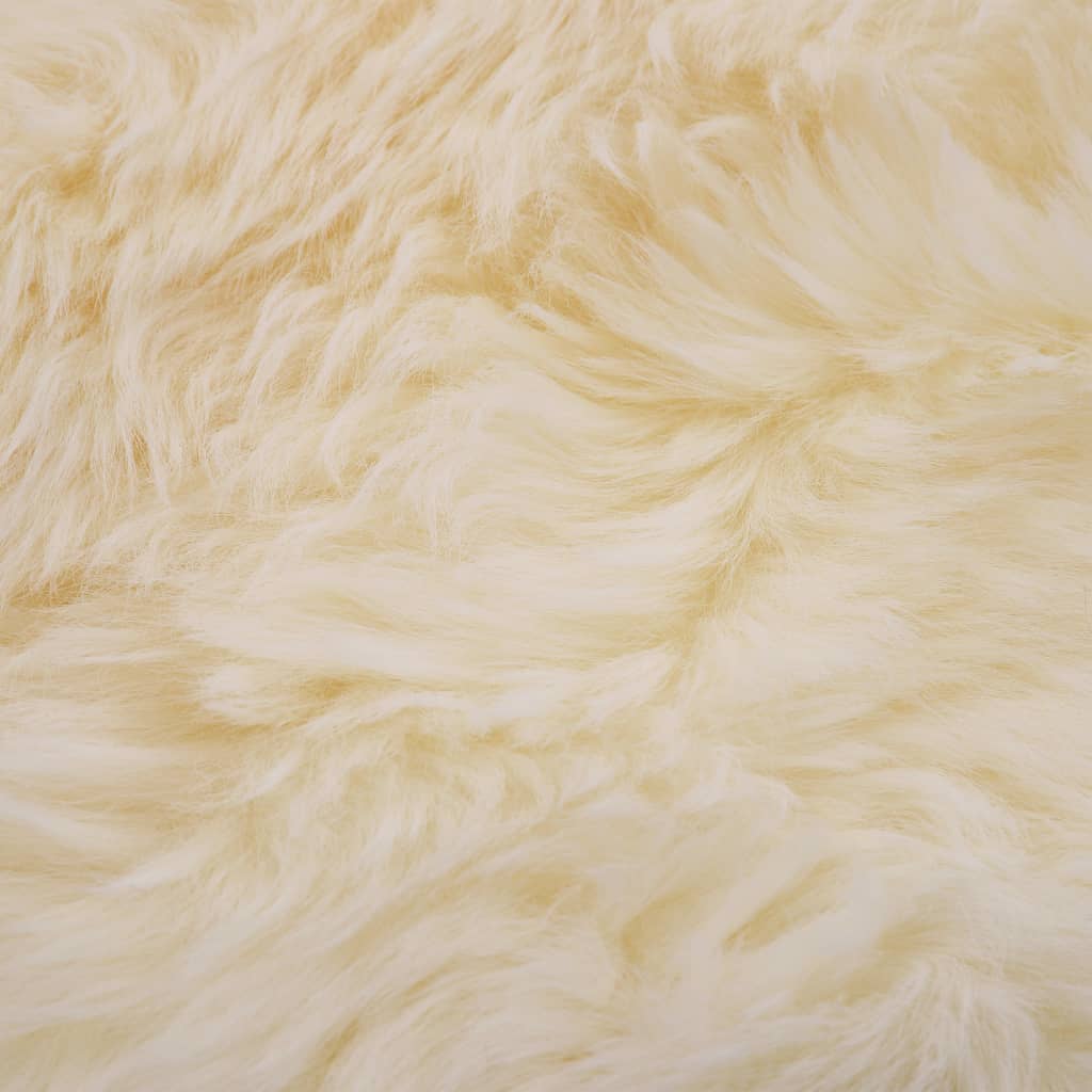 Tapis en peau de mouton 60 x 90 cm Blanc