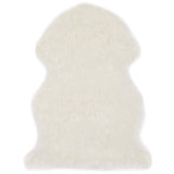 Tapis 60 x 90 cm Peau de mouton synthétique Blanc