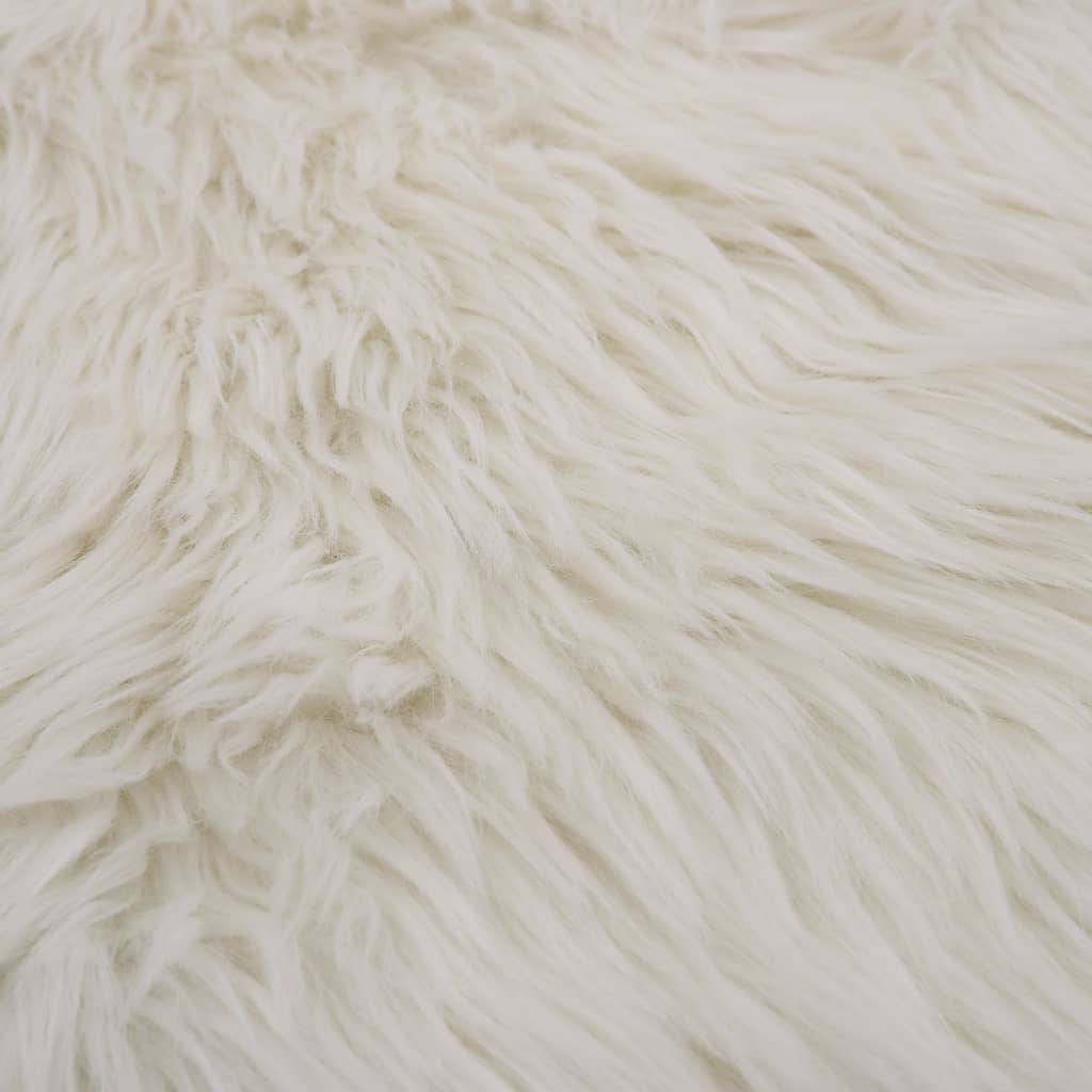 Tapis 60 x 90 cm Peau de mouton synthétique Blanc