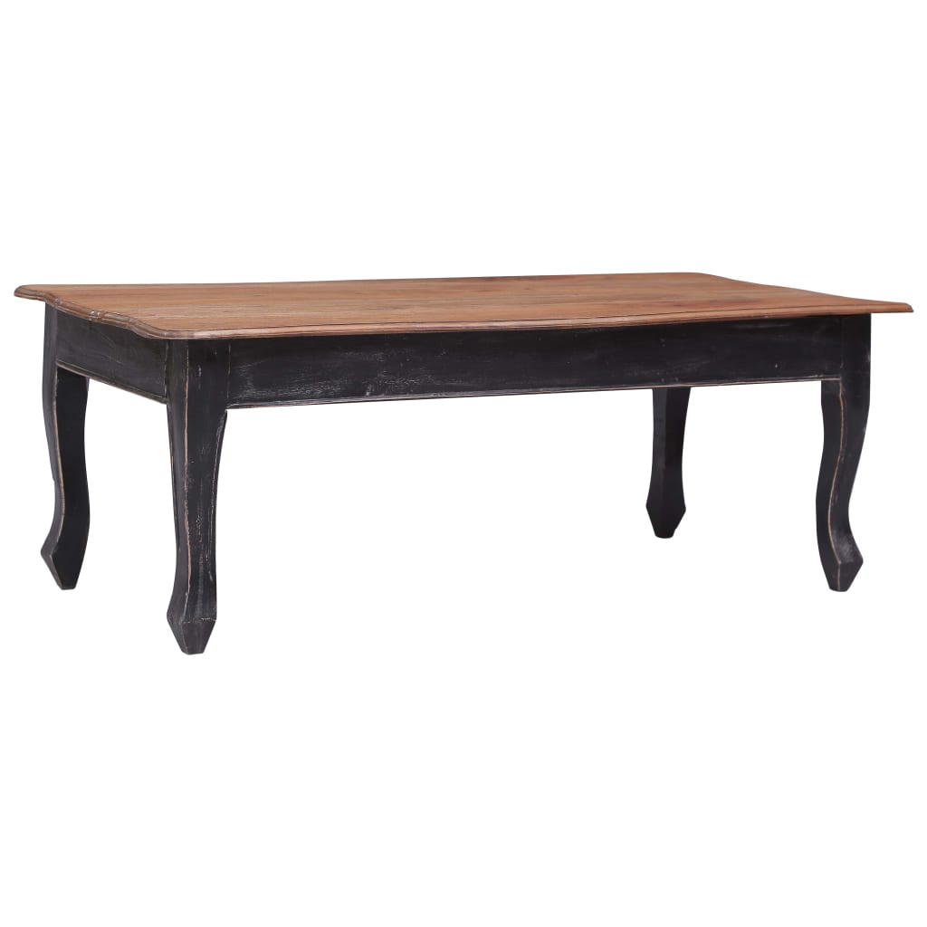 Table basse Noir 120x60x45 cm Bois d'acajou massif