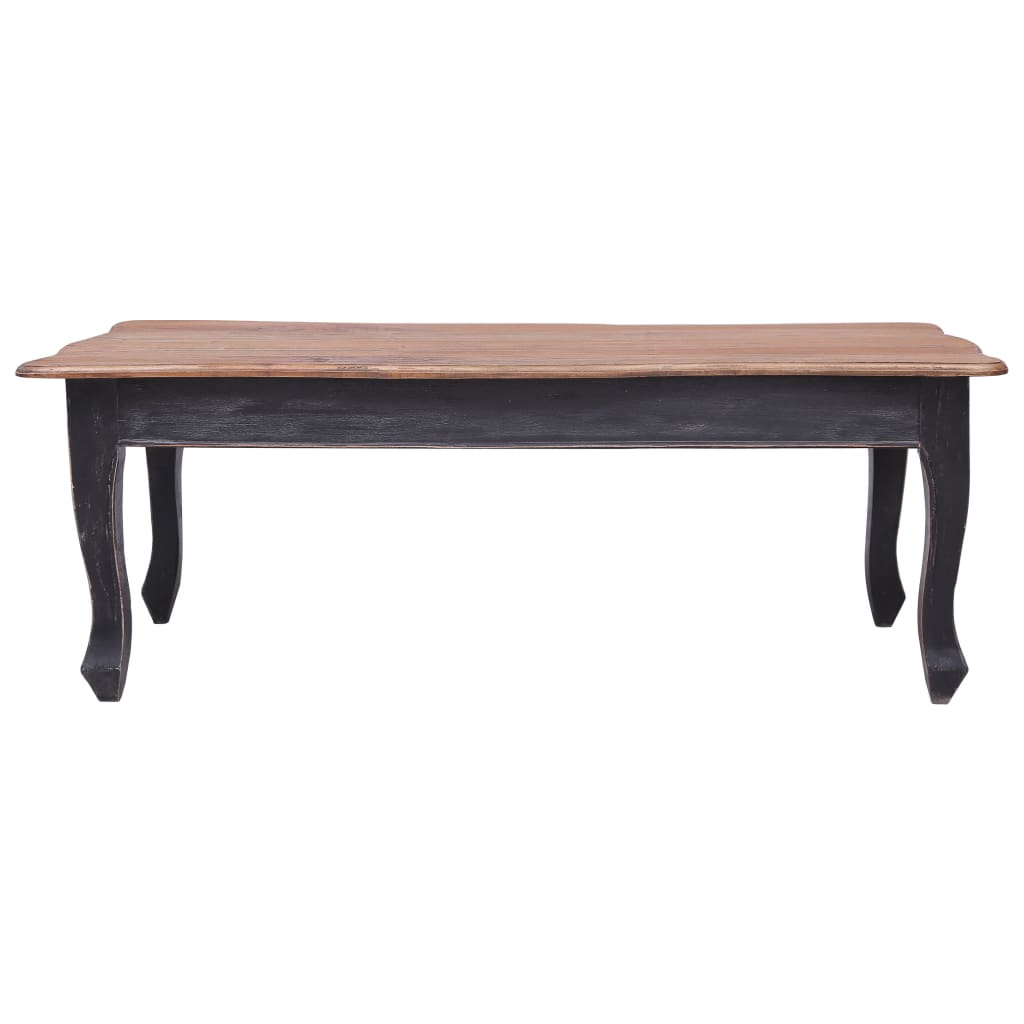 Table basse Noir 120x60x45 cm Bois d'acajou massif