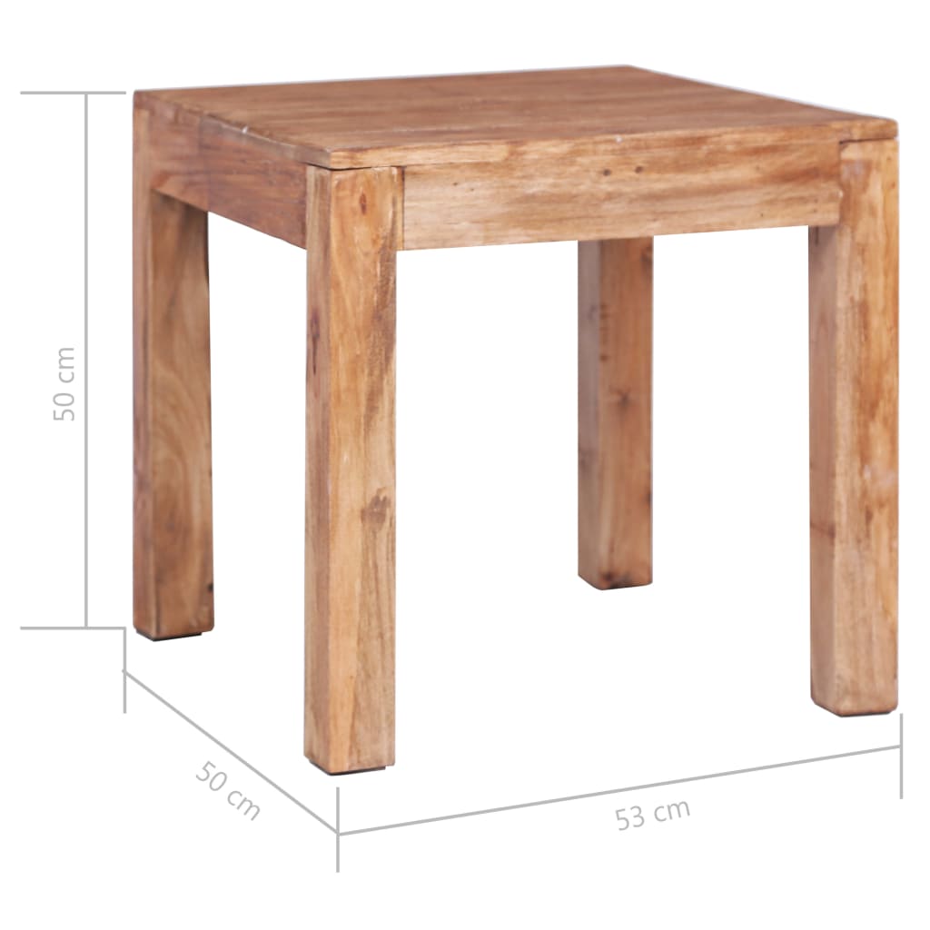 Table basse 53x50x50 cm bois d'acajou massif