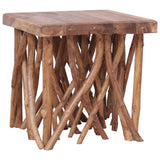 Table basse en rondin 40x40x40 cm bois de récupération mélangé