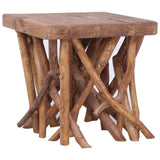 Table basse en rondin 40x40x40 cm bois de récupération mélangé