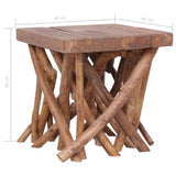 Table basse en rondin 40x40x40 cm bois de récupération mélangé