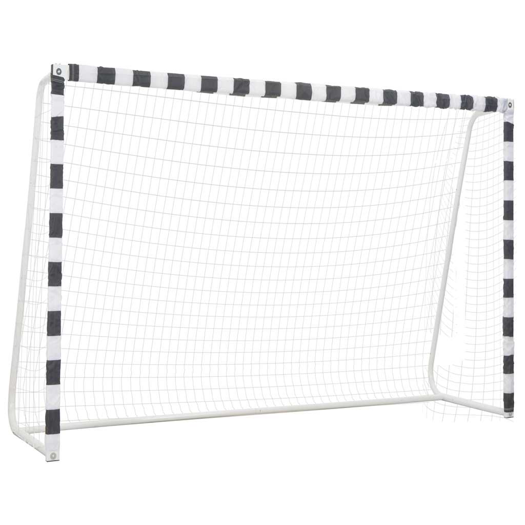 Football goal 300x200x90 cm Metal Black and white