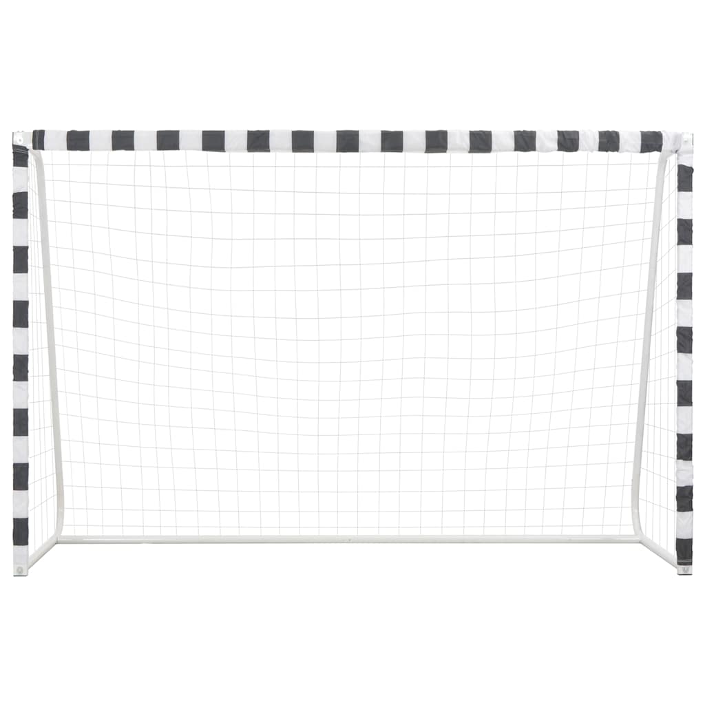 Football goal 300x200x90 cm Metal Black and white