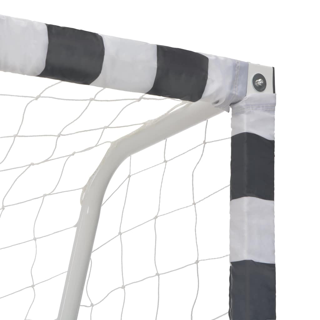 Football goal 300x200x90 cm Metal Black and white