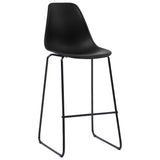 Chaises de bar lot de 4 noir plastique