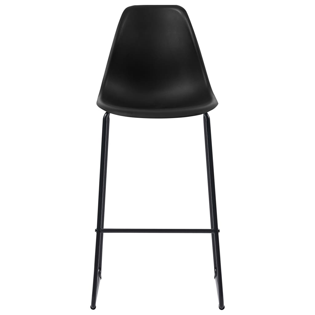 Chaises de bar lot de 4 noir plastique