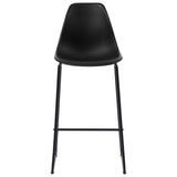 Chaises de bar lot de 4 noir plastique