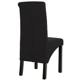 Chaises à manger lot de 4 noir tissu