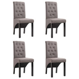 Chaises à manger lot de 4 taupe tissu