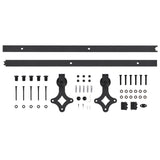 SKIEN 183cm Black Sliding Door Hardware Kit