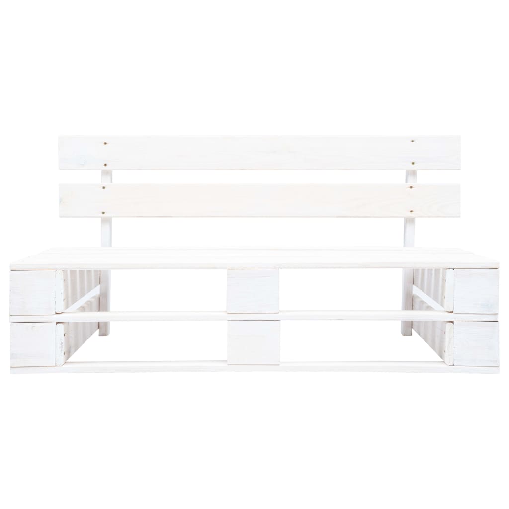 Banc palette de jardin bois gris blanc