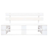 Banc palette de jardin bois gris blanc